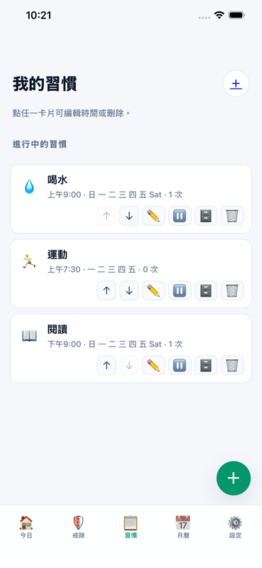 Good Habit insights screen